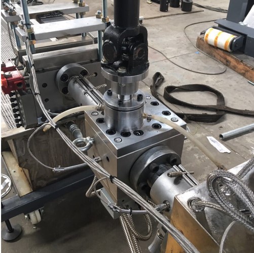 熔體泵+雙柱換網器 PET打包帶生產線